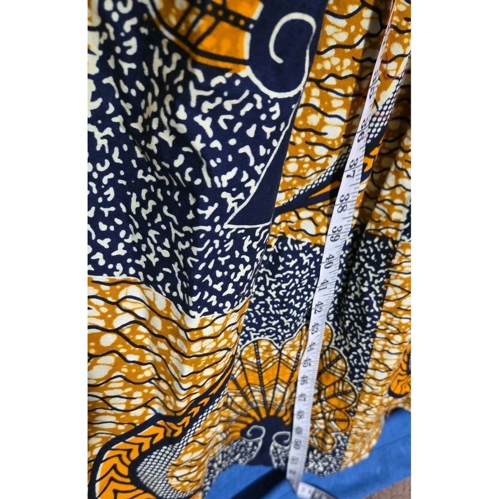 African Print Dress Women XL XXL Handmade Ankara Dashiki Boho Loose Fit Pockets - Picture 5 of 7